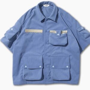 F/CE. x Digawel 7 Pockets Corduroy Shirt. Men's Utility Pocket Shirt Jacket